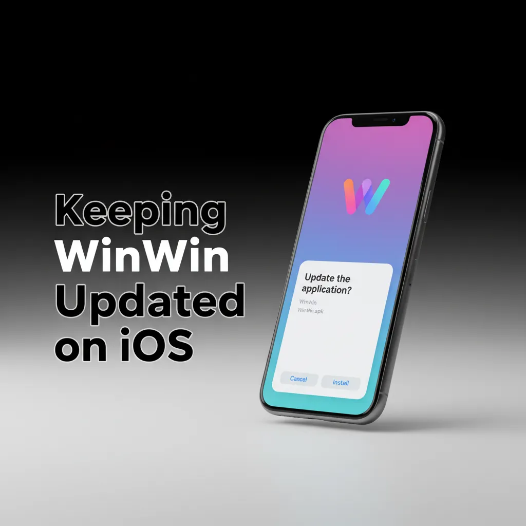 iPhone with WinWin auto-updating; web app refreshes markets, odds, promos on open; no manual updates; saves data.