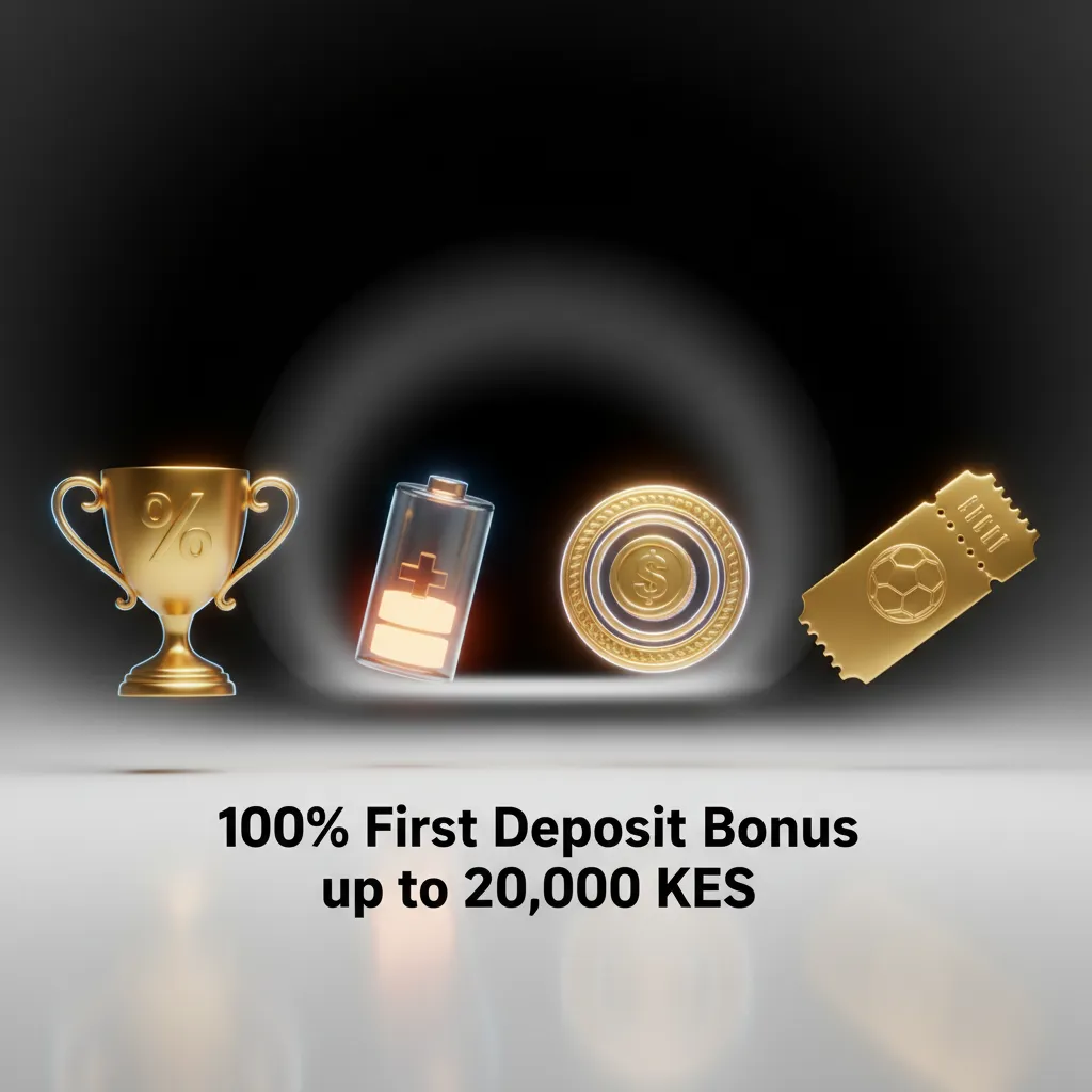 100% First Deposit Bonus up to 20,000 KES for pre-match & live football. Use code FOOTBALL100 on your first deposit.