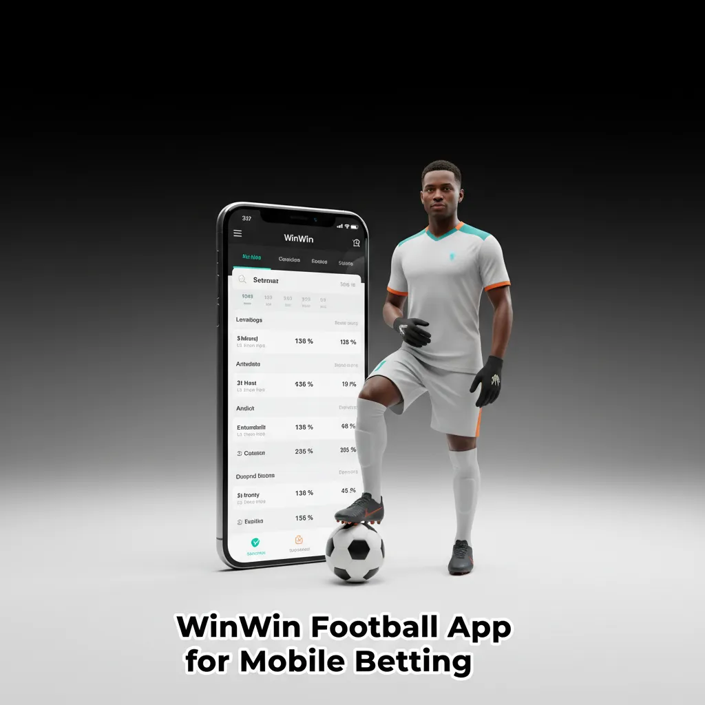 WinWin Football betting app on smartphone showing fixtures, odds, live markets, Cash Out, and betslip.