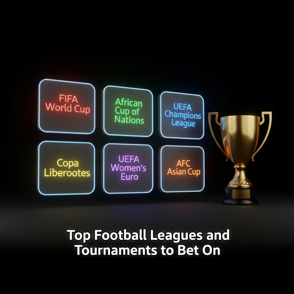 Collage of FIFA World Cup, UEFA Champions League, AFCON, EPL, CAF, FKF—top football events to bet on in Kenya.